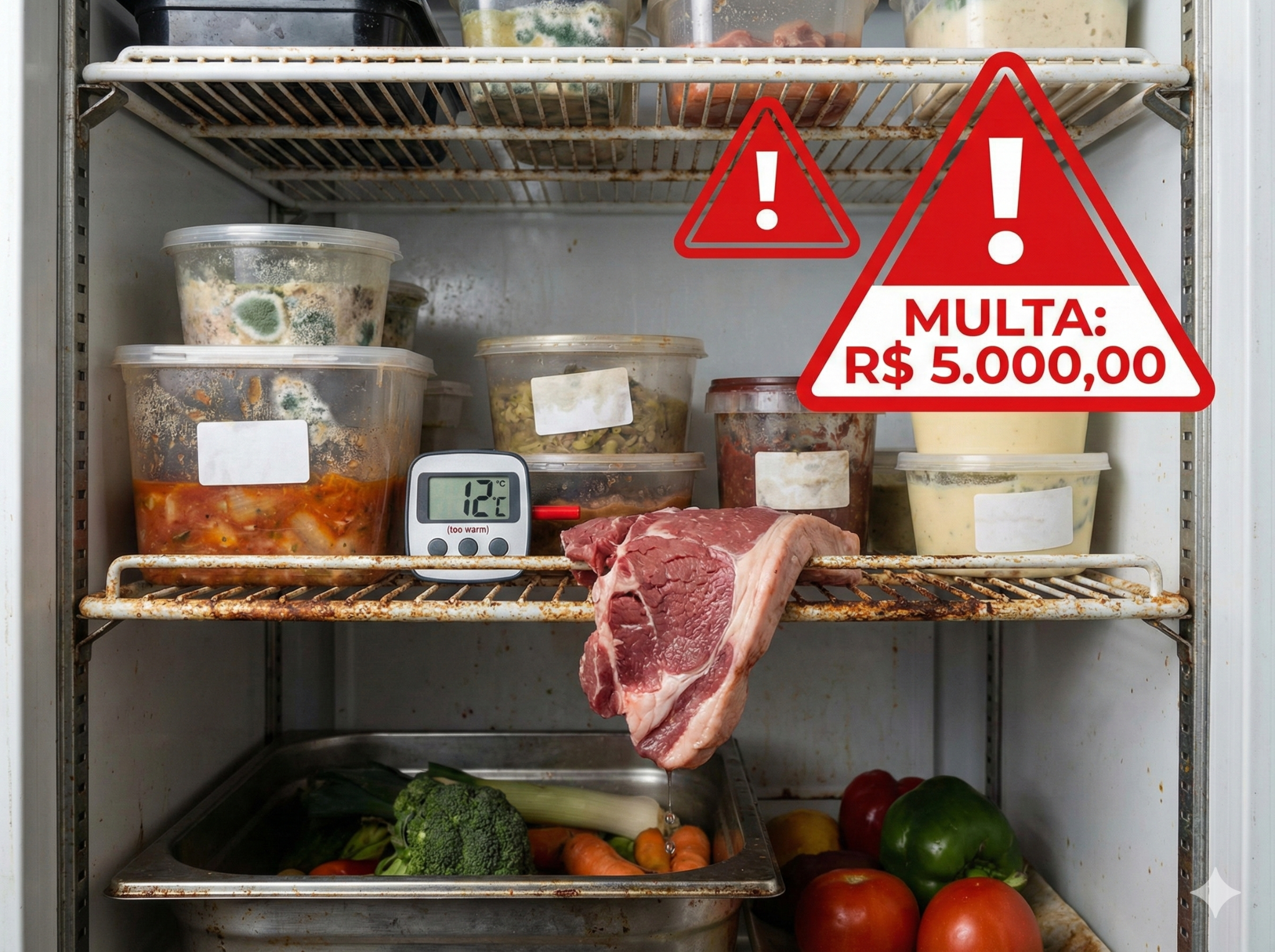 Risco de multa por falhas simples (armazenamento/validade/temperatura)
